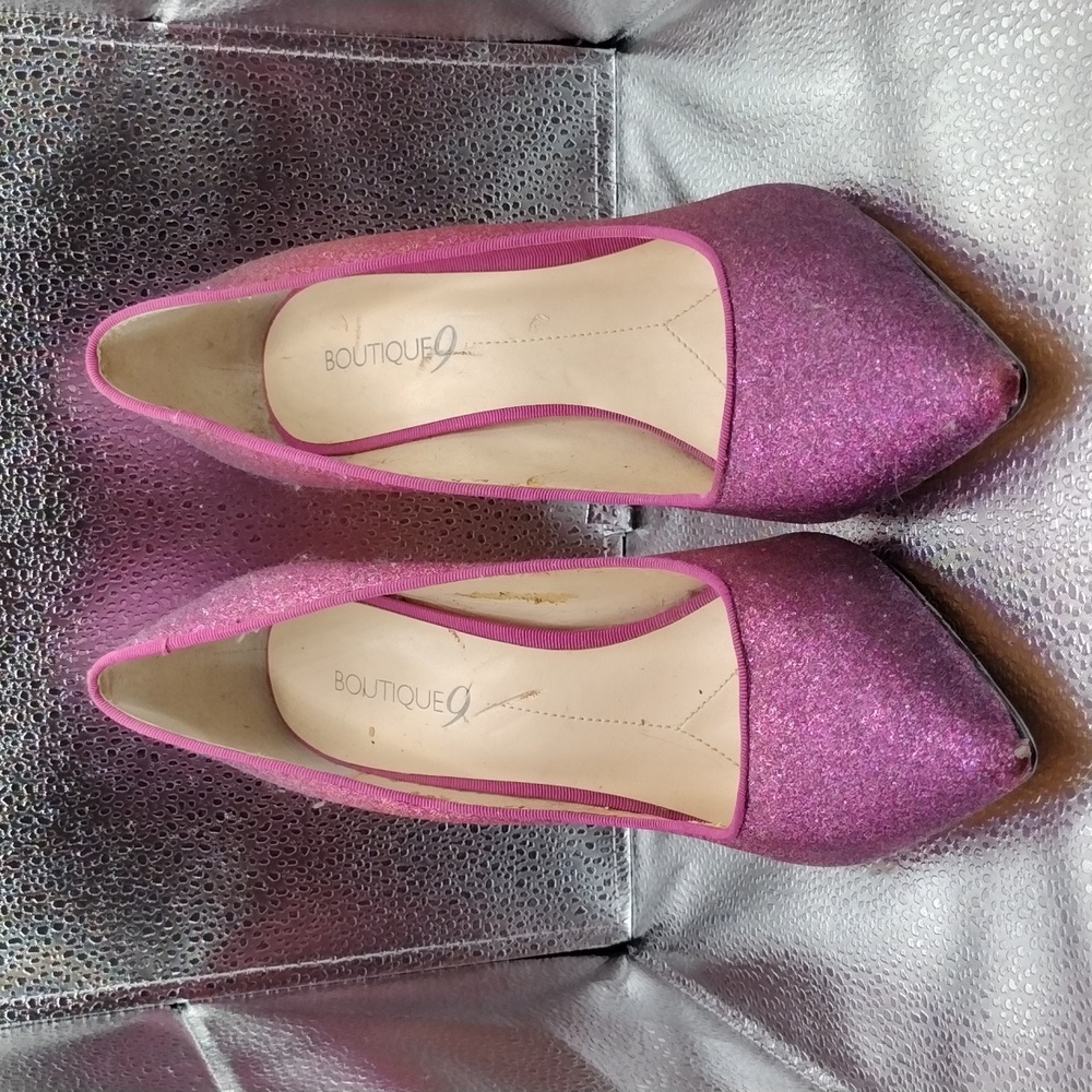 Nine West Boutique 9 Fuchsia sparkle pink
